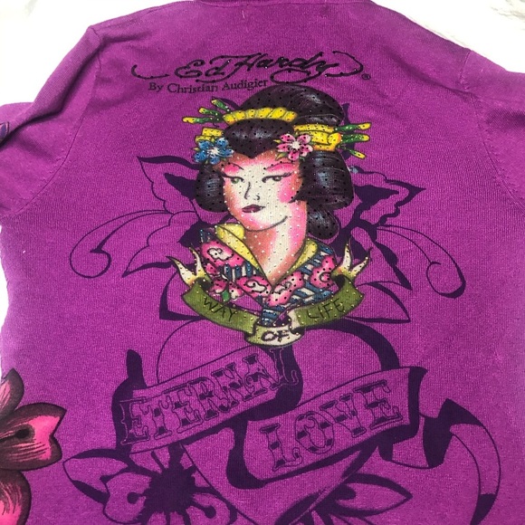 ed hardy y2k zip up sweater - Picture 6 of 11